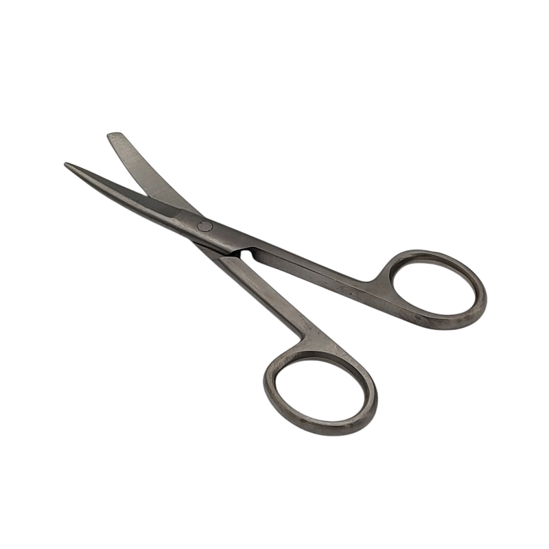 Ножиці операційні, вертикально-зігнуті, з одним гострим кінцем, 115 мм